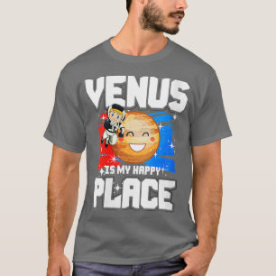 Womens Venus Is My Happy Place VNeck T-Shirt