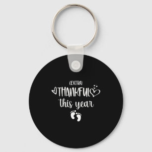 Womens Very Thankful This Year Happy Pregnancy Ann Key Ring
