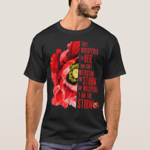 Womens, Veterans Red poppy, I am the storm, Inspir T-Shirt