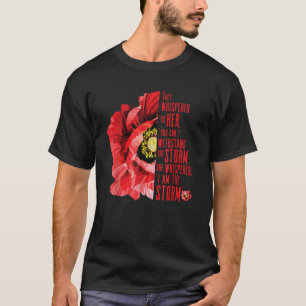 Womens Veterans Red poppy I am the storm Inspire T T-Shirt