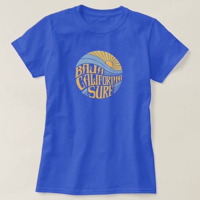 Women's Vintage BAJA CALIFORNIA SURF T-Shirt (Design Front)