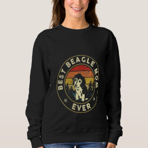 Womens Vintage Best Beagle Mum Ever Dog Lover For  Sweatshirt