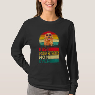 Womens Vintage Best Golden Retriever Dad Ever Fath T-Shirt