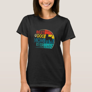 Womens Vintage Best Pitbull Dog Mum Ever Mother's T-Shirt