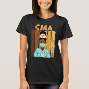Womens Vintage Black Cma Pride Afro Black History T-Shirt