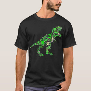 Womens Vintage Dinosaur Tre Pi Number Symbol Math T-Shirt