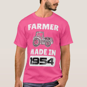 Womens Vintage Farmer Born In 1954 69 Years Old Fa T-Shirt
