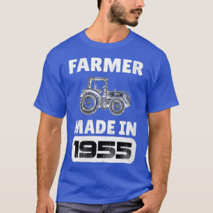 Womens Vintage Farmer Born In 1955 68 Years Old Fa T-Shirt