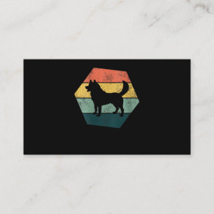 Womens Vintage Hexagon Siberian Husky Lovers Gifts Business Card