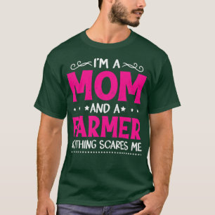 Womens Vintage I'm A Mum And A Farmer Funny Mother T-Shirt
