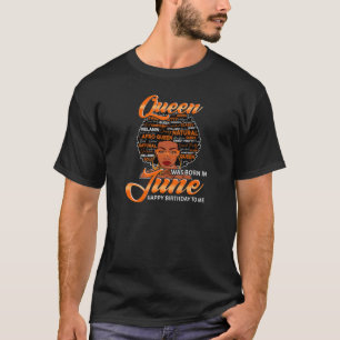 Womens Vintage Junenth Queen Was Born In June Girl T-Shirt