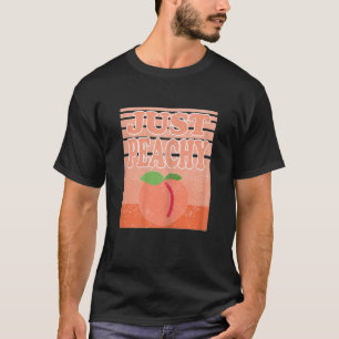 Womens Vintage Just Peachy Southern Girls Retro Su T-Shirt