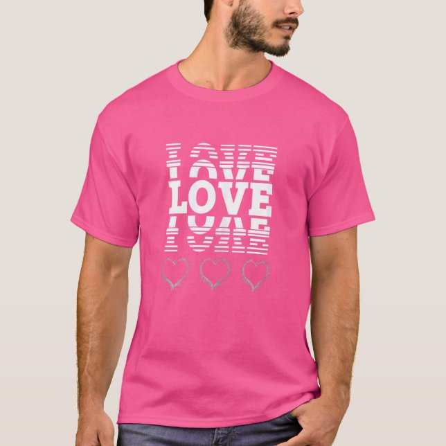 Womens Vintage Love Quote Graphic Text T-Shirt (Front)