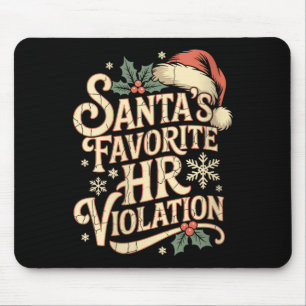 Womens Vintage Sarcastic Retro Hr Violation Christ Mouse Pad