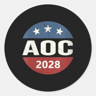 Womens Vintage Vote Alexandria Ocasio-cortez Presi Classic Round Sticker