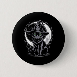 Womens Vintage Y Halloween Black Cat Costume Witch 6 Cm Round Badge