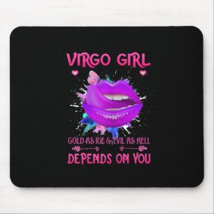 Womens Virgo Girl September Lips Queen Birthday Mouse Pad