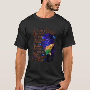 Womens Virgo Queen I Am Stronger Birthday For Blac T-Shirt