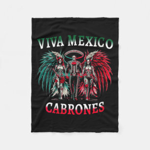 Womens Viva Mexico Dia De Los Muertos - Day Of The Fleece Blanket