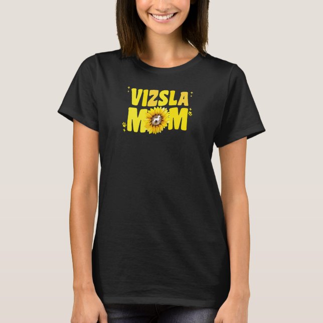 Womens Vizsla Mum For Women Sunflower Hungarian Vi T-Shirt (Front)