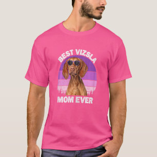 Womens Vizsla Mum Vintage Vizsla Dog Owner Women T-Shirt