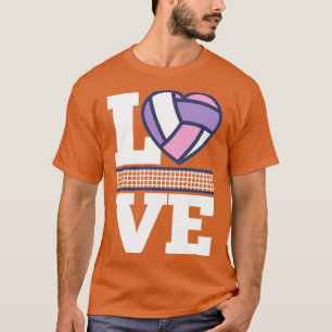 Womens Volleyball Gift Print Girls Love Volleyball T-Shirt