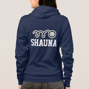 Women's volleyball team player hoodies with name