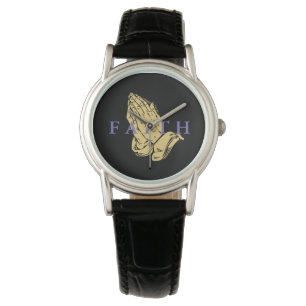 Womens Watch-Hands of Prayer Faith Watch