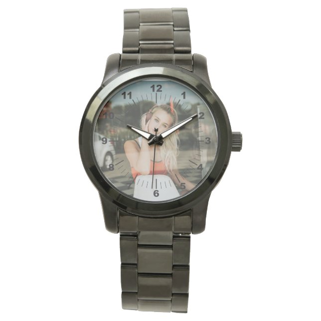 Women's Watch - Personalised - Oversized Black (Front)