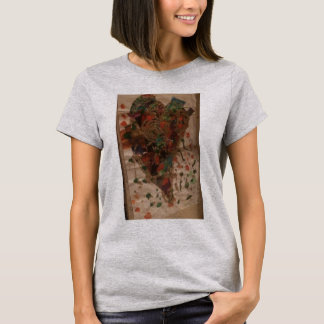 Women's water coloured heart tie-dye shirt