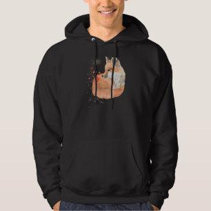 Womens Watercolor Red Fox Wildlife   Hoodie