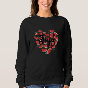 Womens Watermelon Heart Juju Juju Summer Vibes Sweatshirt