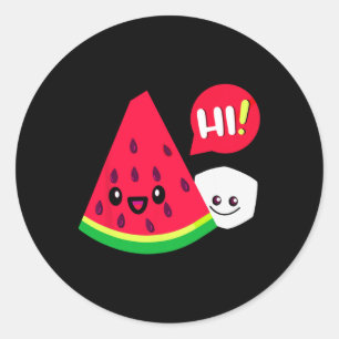 Womens Watermelon Sugar Hi Funny Saying Hi Summer  Classic Round Sticker