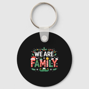 Womens We Are Family Christmas 2025 Pajamas Funny Key Ring