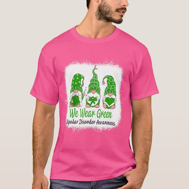 Womens We Wear Green Bipolar Disorder Awareness T-Shirt (Front)