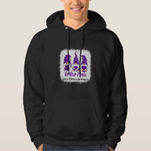 Womens We Wear Purple Cystic Fibrosis Awareness Hoodie