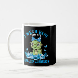 Womens Wear Blue For Cute Turtle Flowers Diabetes Coffee Mug
