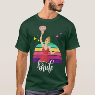 Womens Wedding Bride Just Married Womens Wedding B T-Shirt