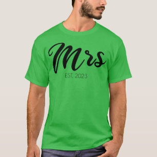 Womens Wedding Matching Gifts Mrs T-Shirt