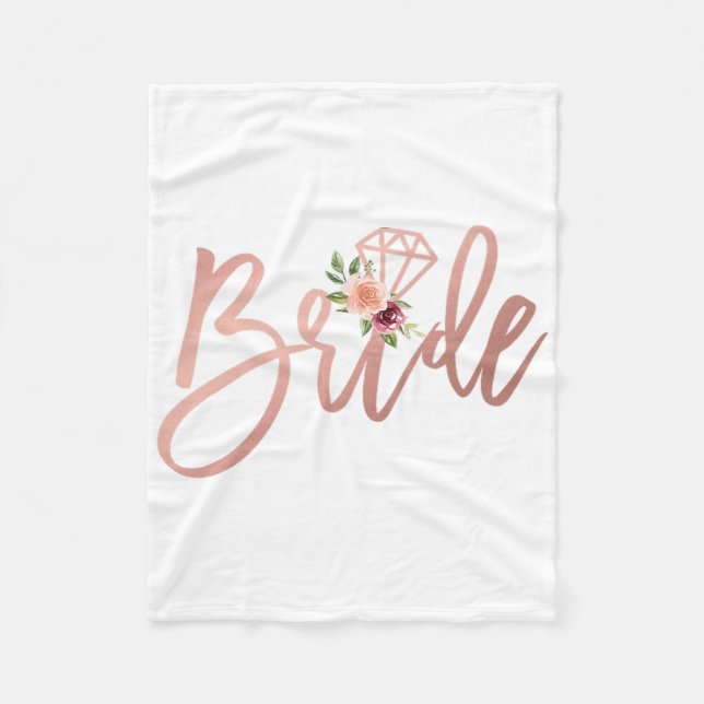 Womens Wedding Shower For Future Mrs Bride To Be F Fleece Blanket (Front)