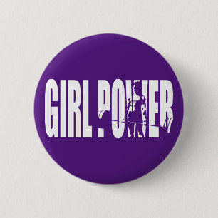 Women's Weightlifting Motivation - Girl Power 6 Cm Round Badge