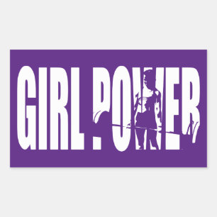 Women's Weightlifting Motivation - Girl Power Rectangular Sticker