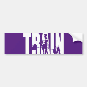 Women's Weightlifting Motivation - TRAIN Bumper Sticker