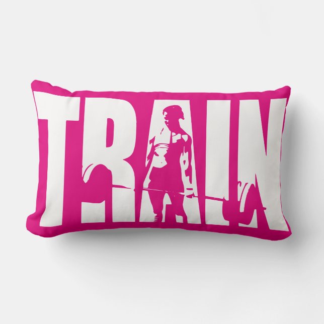 Women's Weightlifting Motivation - TRAIN Lumbar Cushion (Front)