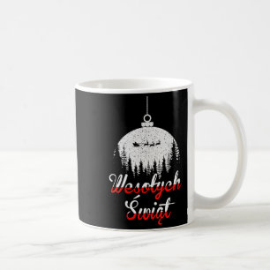 Womens Wesolych Swiat Lish Christmas Holiday V-nec Coffee Mug