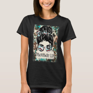 Womens Western Bleached Trucker Wife's Life Tee Me