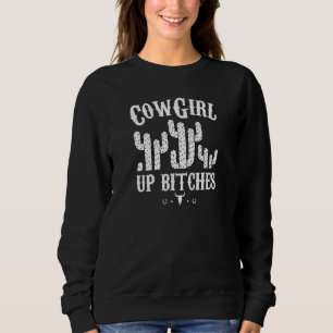 Womens Western Cowgirl Yeehaw Hippie Boho Cow Bull Sweatshirt