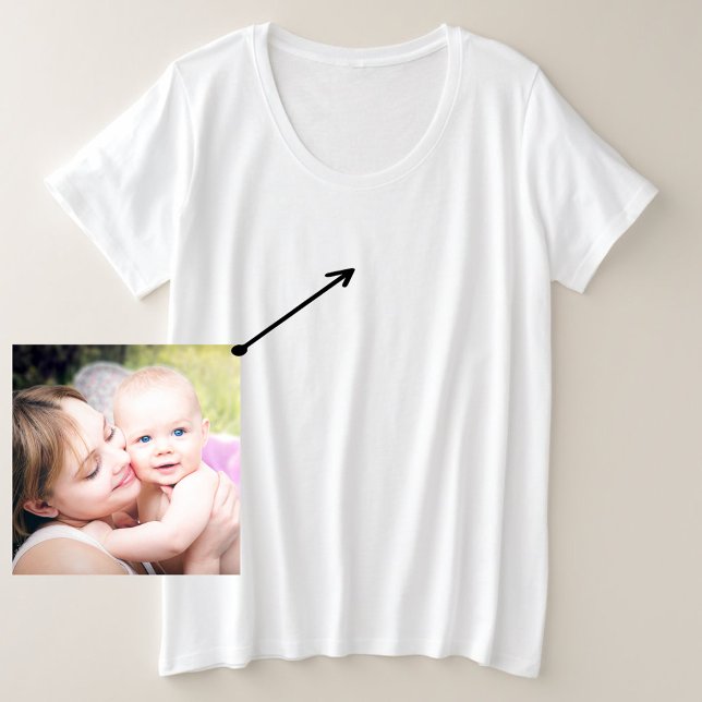 Women's White Basic Replace Image Plus Size T-Shirt (Creator Uploaded)