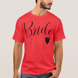 Womens White Bride Fiance Wedding Bridal Bachelore T-Shirt