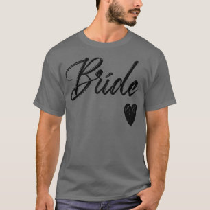 Womens White Bride Outfit with Heart for Bachelore T-Shirt